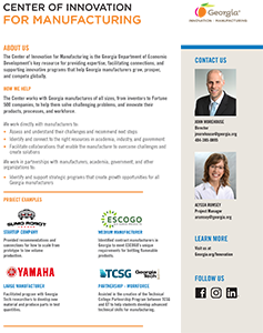 2018 COI Manufacturing One Pager