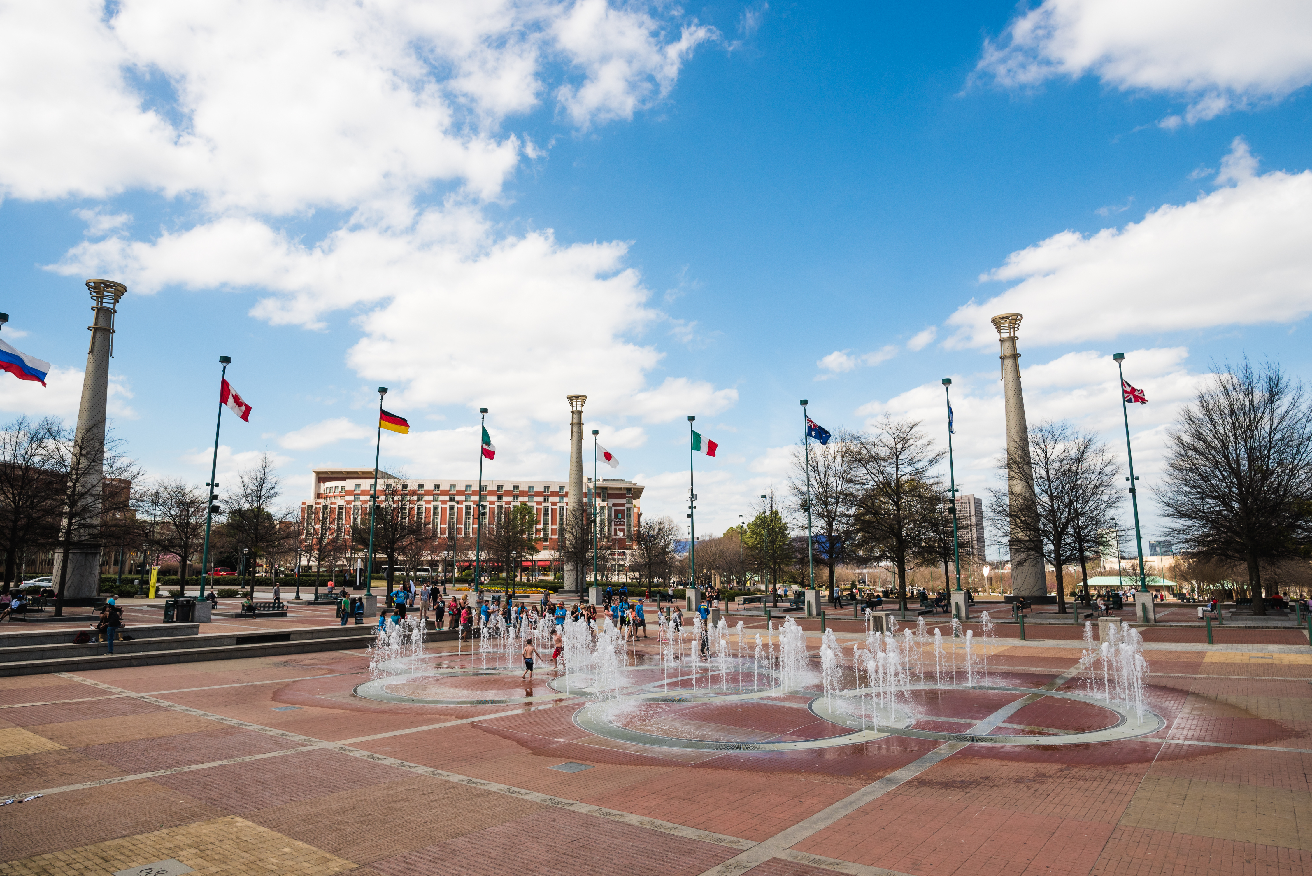 centennial olympic park's fountain of rings