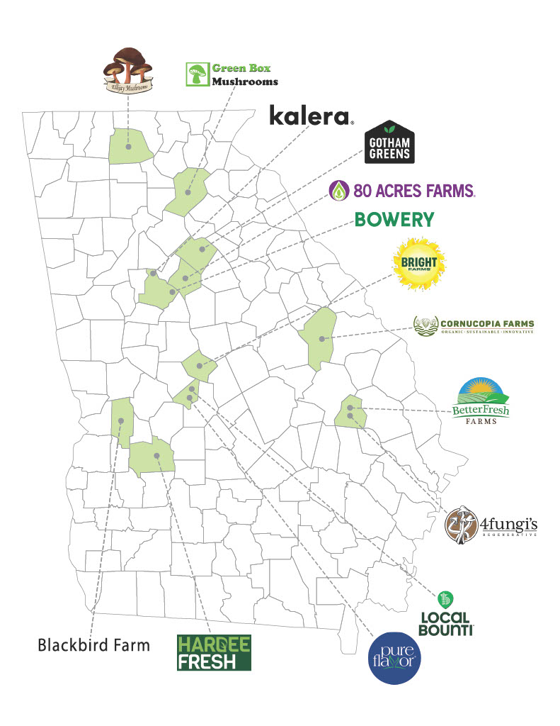 Controlled Environment Agriculture Companies Map