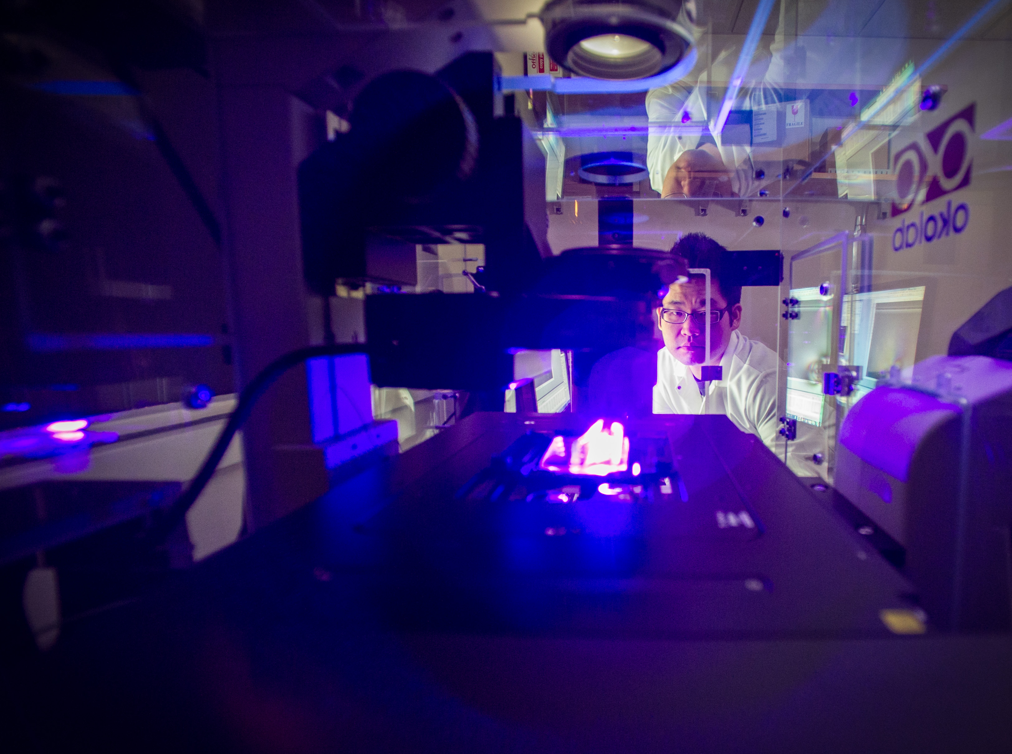 Worker in Biolab