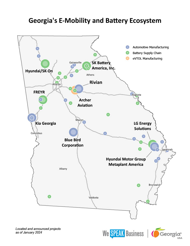 Automotive suppliers map