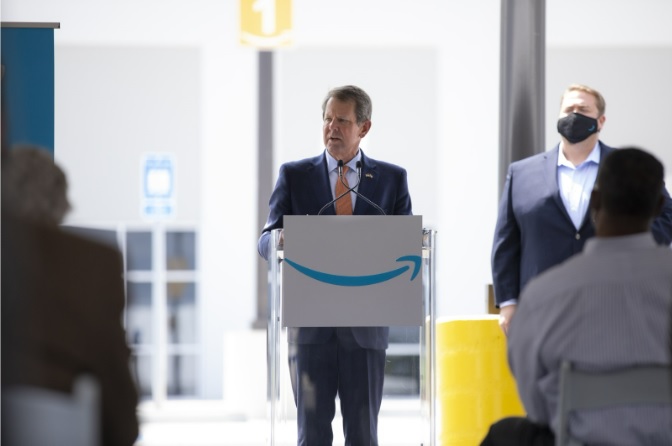 Governor Kemp Speaking at Amazon