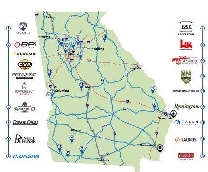 Firearms Companies Map