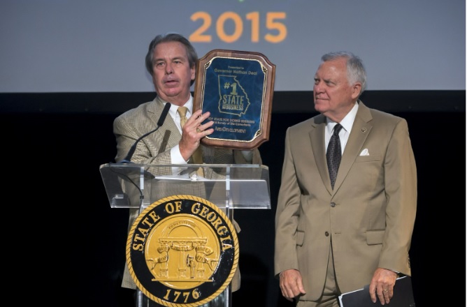 Governor Deal Accepting Award