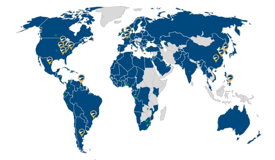 Interra International Map
