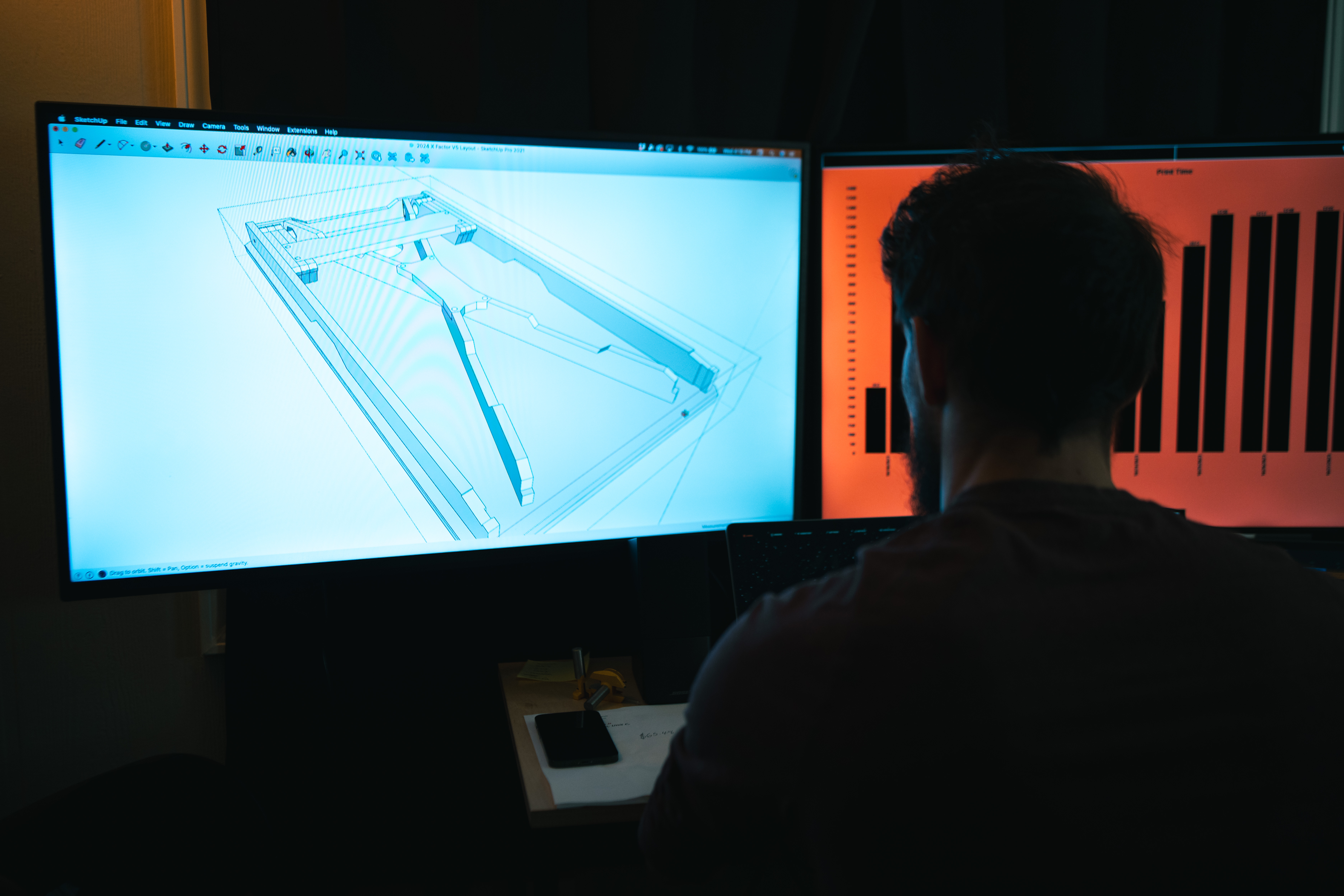 Engineer at computer