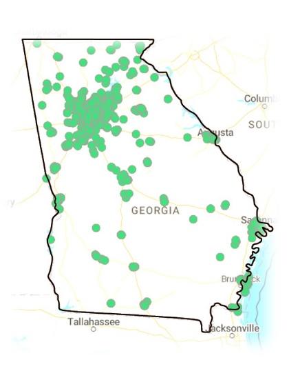 Charging stations in Georgia