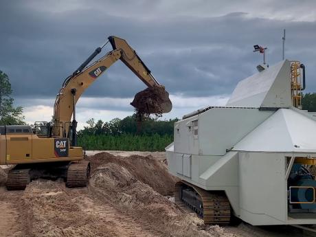 chemours crane digging through dirt