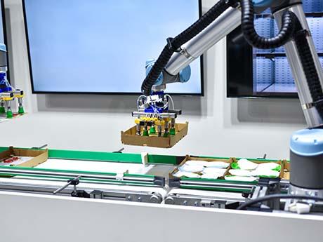 Food System Technology Integration robot arm picks up small item
