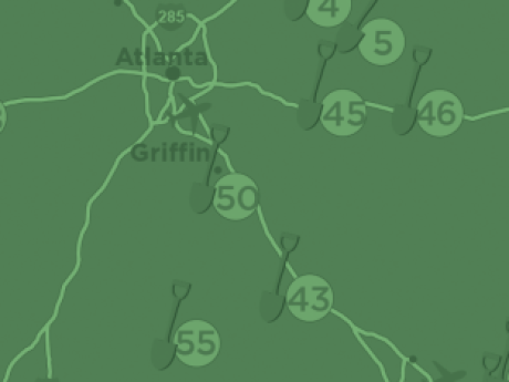 Site Readiness, Real Estate, and Permitting Partial image of a map of Georgia