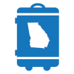 georgia tourism luggage icon